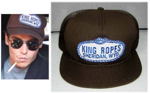 ジョニーデップ愛用お揃いCAP§KingRopesブラウンメッシュ(タレント