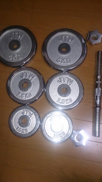 ダンベル中古 プレート16キロ 7.5キロ_2