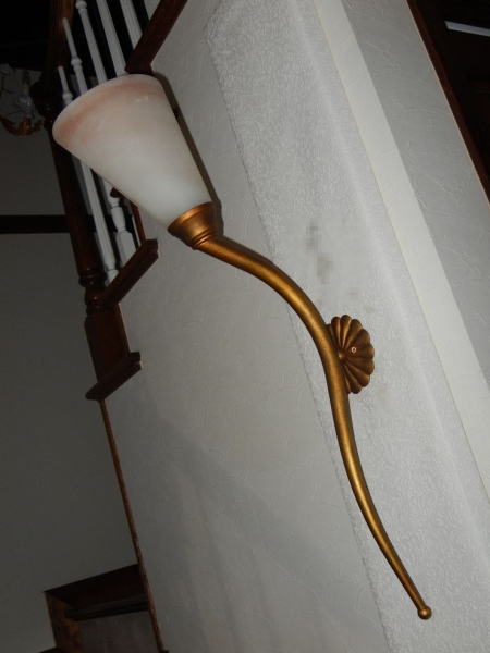 イタリア製エレガントウォールライト◆大理石風スカボガラス◆①