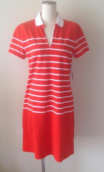 TommyHilfiger今季新品M♪スカーレット鹿の子ポロシャツOP