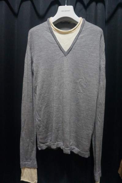 Neil ニールバレット Barrett Vネック ニット | レイヤード風 