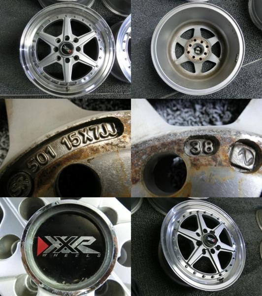 売切】XXR 15インチホイール 7J+38 4穴マルチ PCD100 PCD114.3(社外品