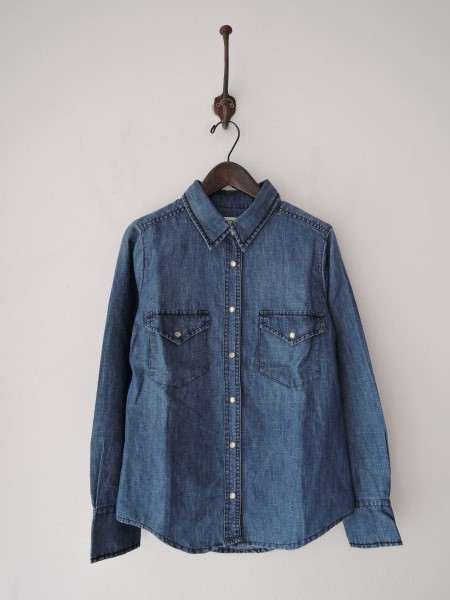 イザベルマラン ETOILE ISABEL MARANT*デニム風シャツ1*綿麻0815