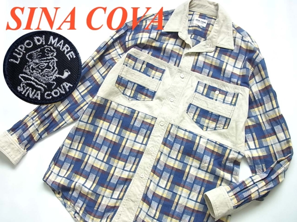 芸能人御用達★SINACOVA　シナコバ　切替　チェック　シャツ