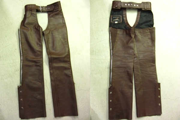 ohplan レザーチャップス OHPLAN レザーチャップス XS ブラウン茶色(オーバーパンツ(チャップス