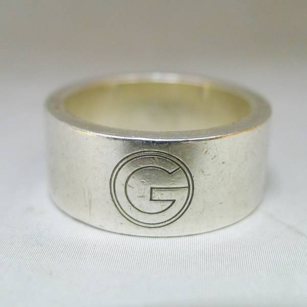 kk167 GUCCI グッチ シルバー925 リング 指輪 G型 11番