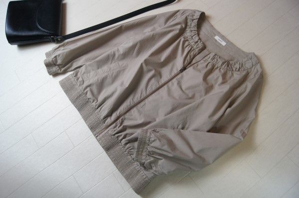 ロペ ROPE'☆可愛いジップ付ノーカラージャケット☆EX2