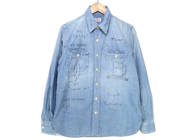 H.R.M ハリウッドランチマーケット デニムシャツ 落書き HRM 1