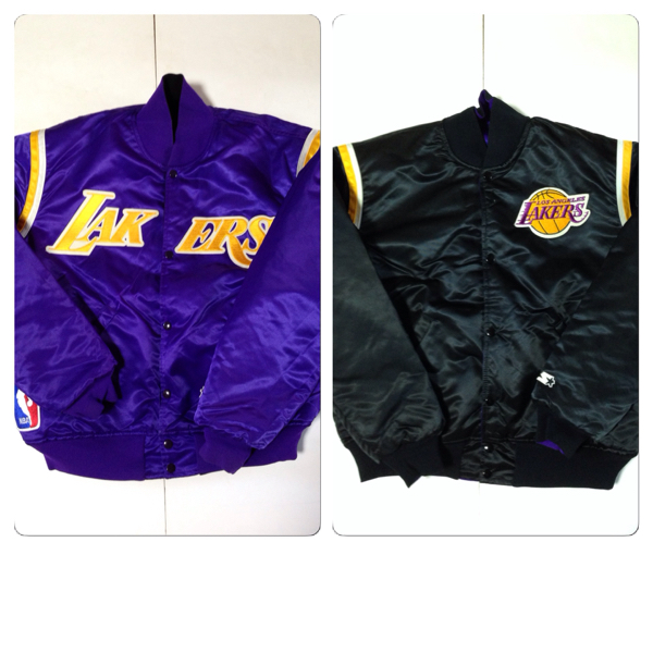 新品□LAKERS:レイカーズ スタジャン ジャケット NBA STARTER