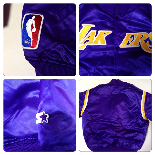新品□LAKERS:レイカーズ スタジャン ジャケット NBA STARTER