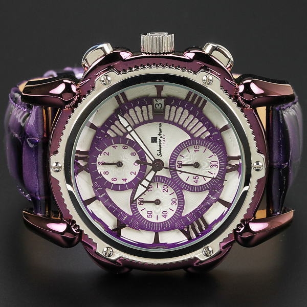 1円新品☆☆☆Salvatore Marra SM12111-IPPL腕時計☆☆