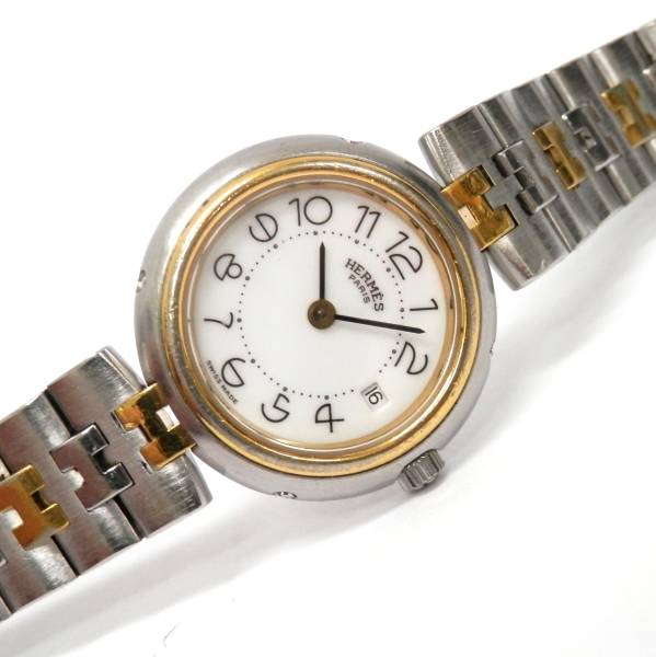 1円~エルメス　プロフィール　レディース　クォーツ　ユーズド