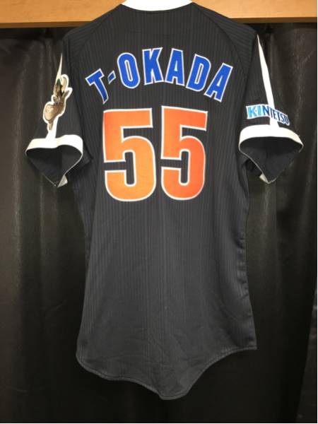 新品タグ付き 大阪近鉄バファローズ T-岡田 ユニフォーム 復刻