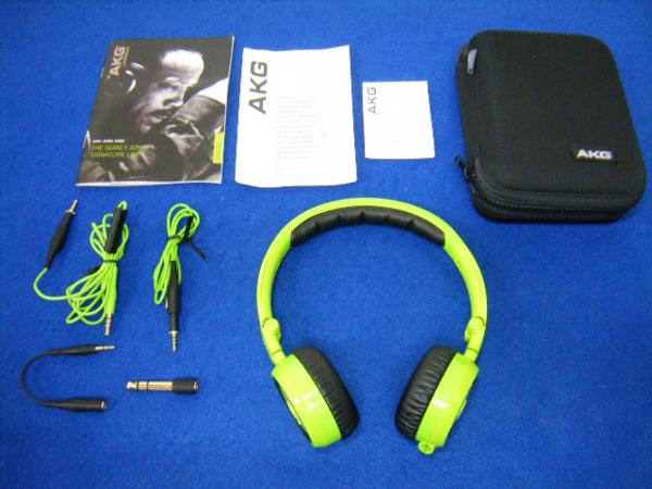 AKG ポータブルミニヘッドホン【Q460】GREEN 中古動作品/ZI547
