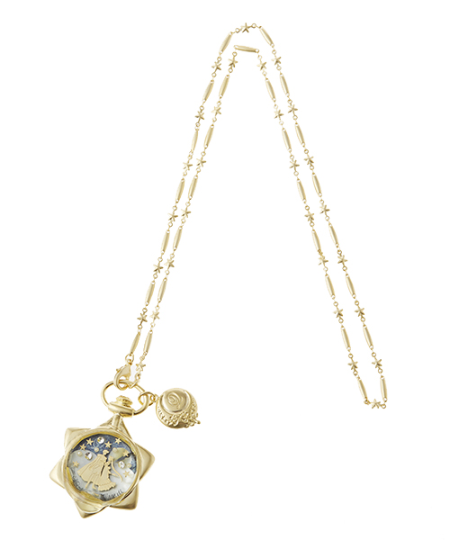 セーラームーン q-pot ムーンフェイズの懐中時計 ネックレス 復刻 Q