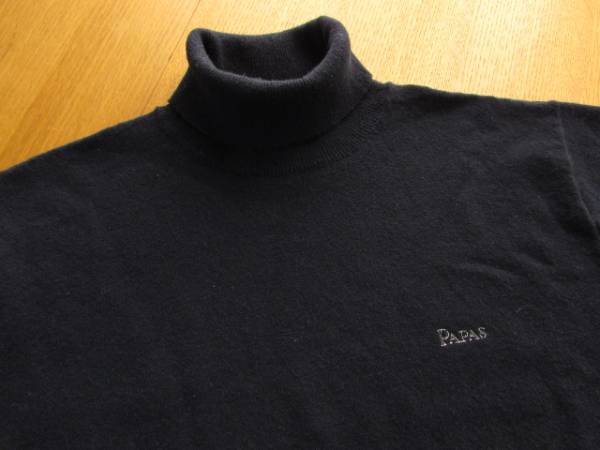 パパス Papas ウール タートルネック 長袖 ニット ☆良品☆ M