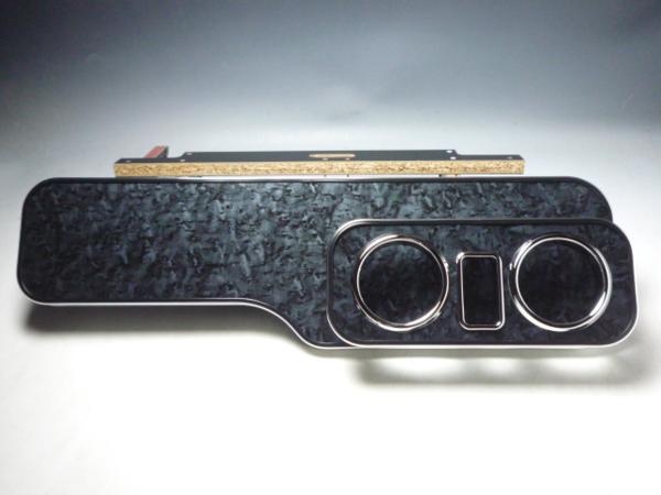 LY系MPV　フロントテーブル ブラックウッド　フルメッキ　携帯中