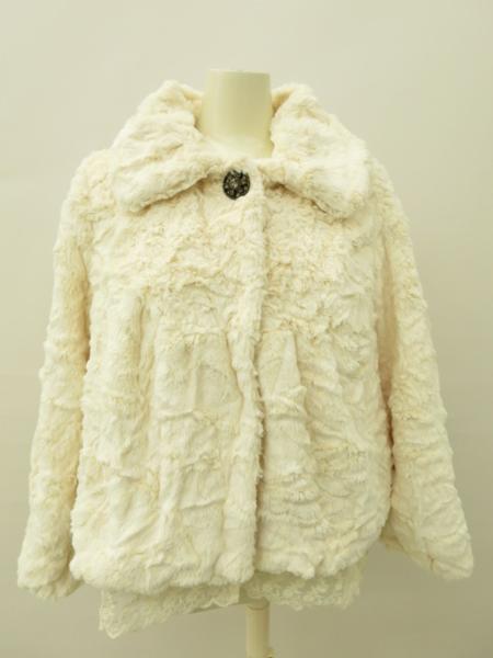 アクシーズファム レース付ファージャケット SizeM