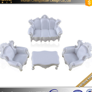 ミニチュア ミニ おもちゃ フィギュア 家具 ソファ セット 白