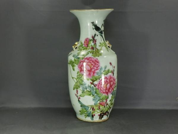 (29)(本物保障)中国新渡花鳥文花瓶