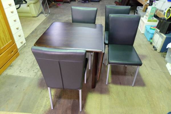 優れ物!便利な自在ダイニングテーブルセット☆2~4人用☆激安中古