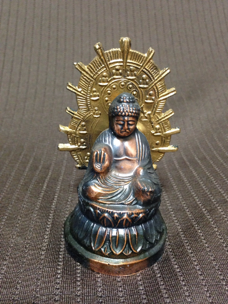奈良 大仏 置物 極上 根付 奈良 大仏柱 煙草 大彫刻 置物 細密細工