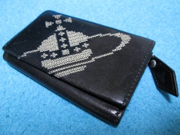 中古良品☆ヴィヴィアンウエストウッド/5連キーケース/黒/レザー