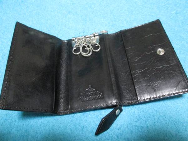 中古良品☆ヴィヴィアンウエストウッド/5連キーケース/黒/レザー