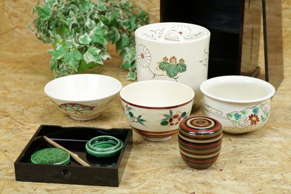 茶道具セット 短冊箱入り 10点 茶碗 水指 建水 棗 茶筅 茶匙 柄杓 蓋置 茶道具 短冊箱入 水指建水茶碗棗など 茶道具セット 茶道具 茶碗 短冊箱
