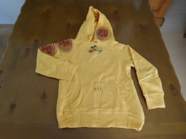 D&D ミッキー　コラボ　パーカー　120　スウェット　イエロー