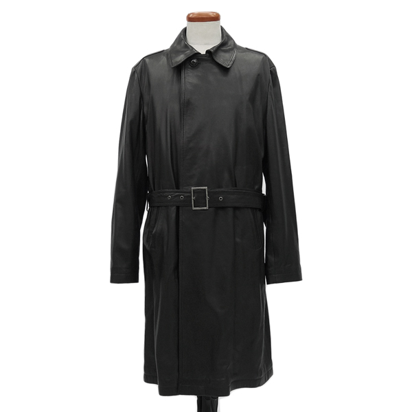 □1GE3018【アルマーニ コレツォーニ 】 ラムスキン コート □