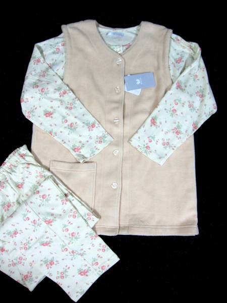 SALE 新品 ワコール パジャマ Ｌ ベスト付 長袖 前開き 451◎