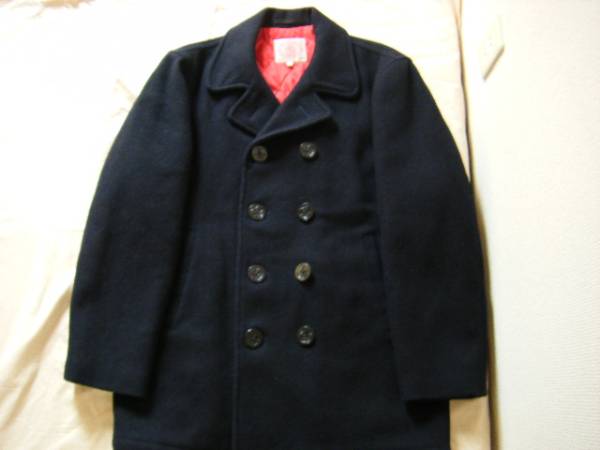 J.PRESS ウール メルトン Pコート 濃紺 中綿 ジェイプレス