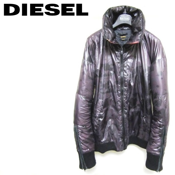 DIESEL ディーゼル 迷彩柄 シングルライダースジャケット