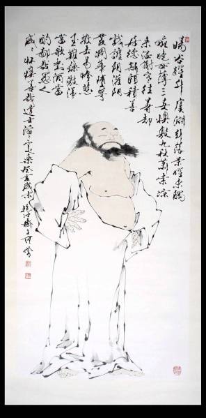 感動！注目値下/旧蔵/范曽巨匠/迫力特大幅/中国唐画/絶品掛軸 【公式通販】