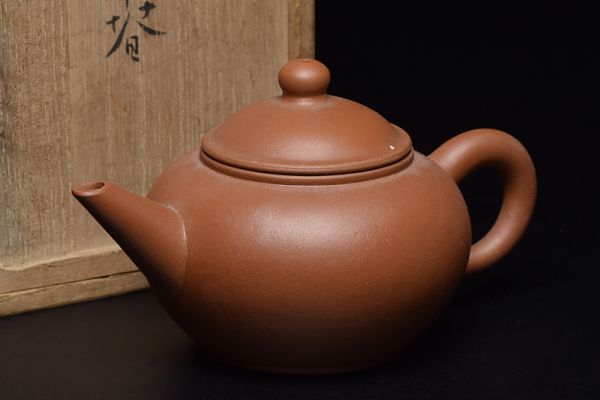 中國宜興款紫砂壺/合箱】 中國唐物煎茶道具茶器朱泥急須 中國宜興款
