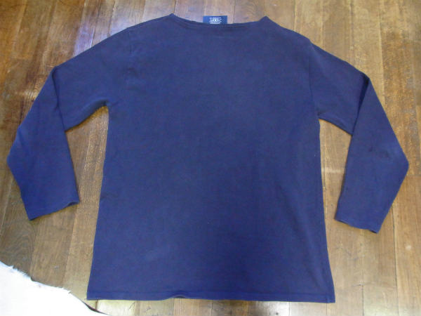 ●セントジェームス 仏製 ウェッソン 無地 ロンT ネイビー GB40