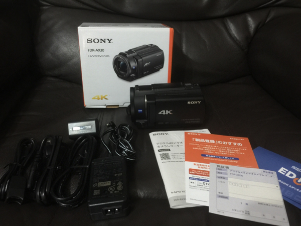 極美品】SONY ビデオハンディカム4K FDR-AX30 あんしん保証5年 SONY