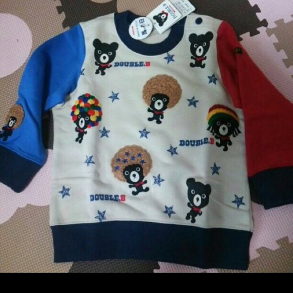 新品 ミキハウス ダブルB アフロトレーナー 90