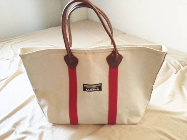 80年代 L.L.Bean トートバッグ（レザーハンドル）未使用品