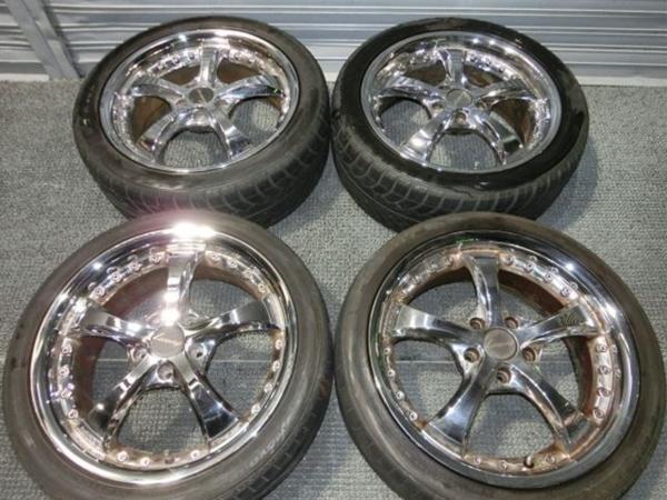 売切】レアシング 18インチホイール 7.5J+55 5穴 PCD114.3 4本 自動車