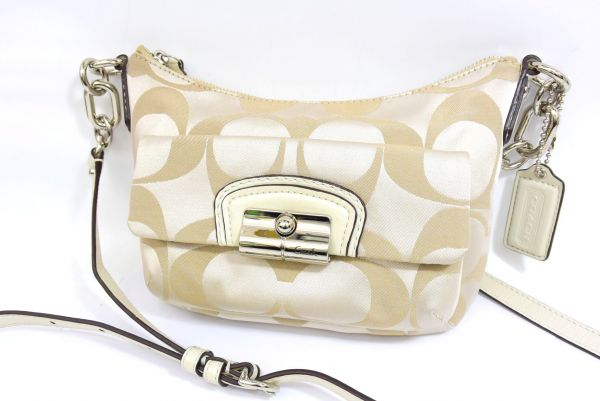 1円～ 美品 COACH コーチ 14902 シグネチャー ショルダーバッグ