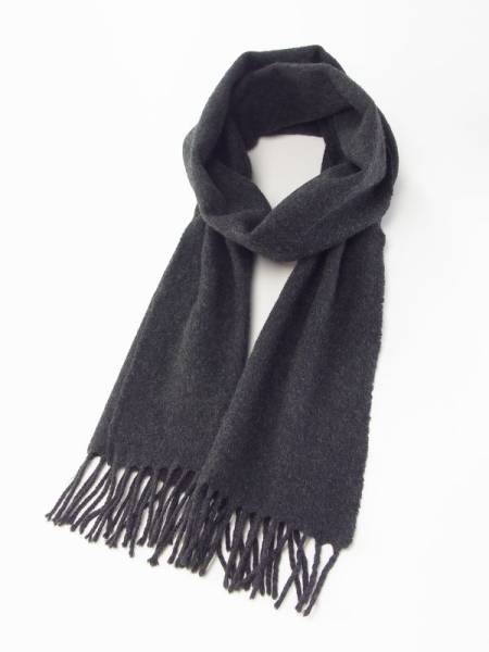 A6344スコットランド製*ビームスF*ウール×カシミアマフラー