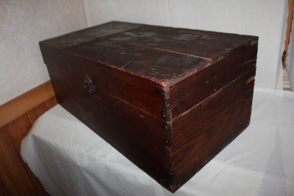 ●美術品・骨董品の道具箱 時代木箱/検中国古美術煎茶掛軸