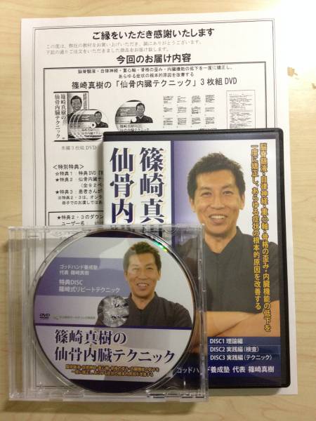 【セット】硬膜整体D2・自動調整A3 篠崎 真樹 ☆篠崎真樹の仙骨内臓テクニック DVD 特典☆整体 カイロ オステ 健康と