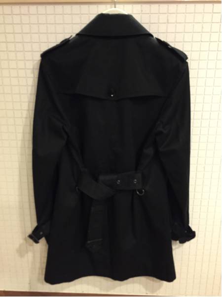 ワケあり【美品】BURBERRY BLACK LABEL / トレンチコート S 黒 訳あり