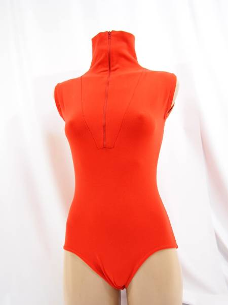 7734D★ Chacottチャコット 新体操 ジップ ハイレグレオタード L