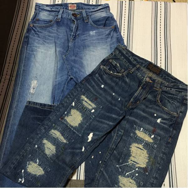 キューブシュガー☆デニムセット サルエル ダメージ