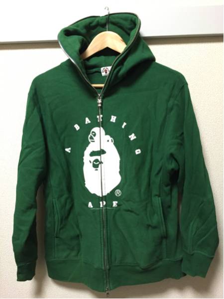 APE エイプ パーカー Mサイズ グリーン 美品