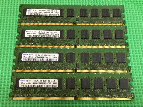 送料無料 SAMSUNG 1GB 2Rx8 PC2-6400E 4枚_1